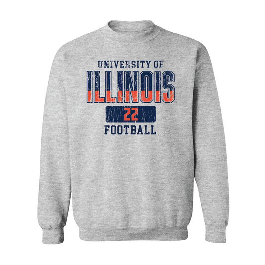 Sport Grey Illinois Football Varsity Crew    - Robert Jones