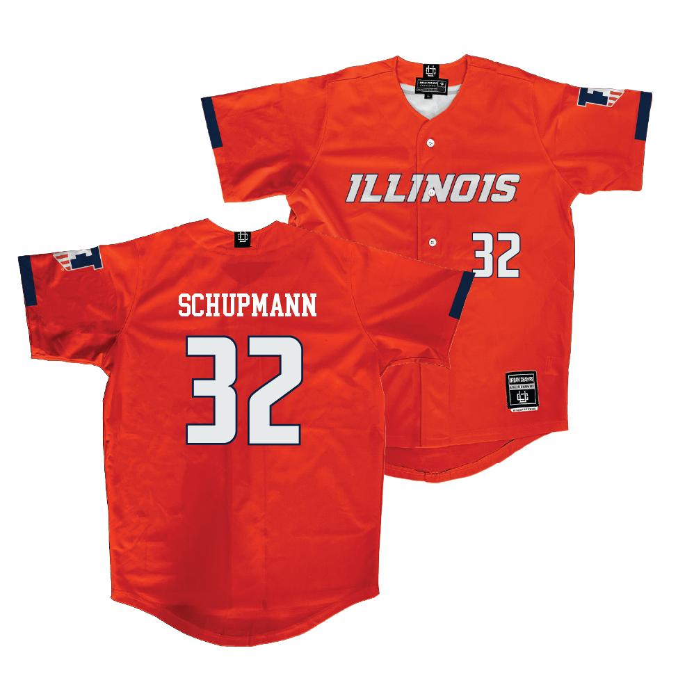 Illinois Orange Baseball Jersey   - Kyle Schupmann