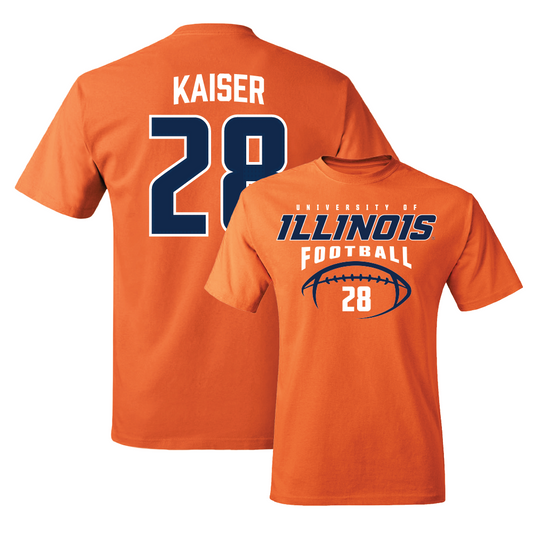 Orange Illinois Football Tee    - Karson Kaiser