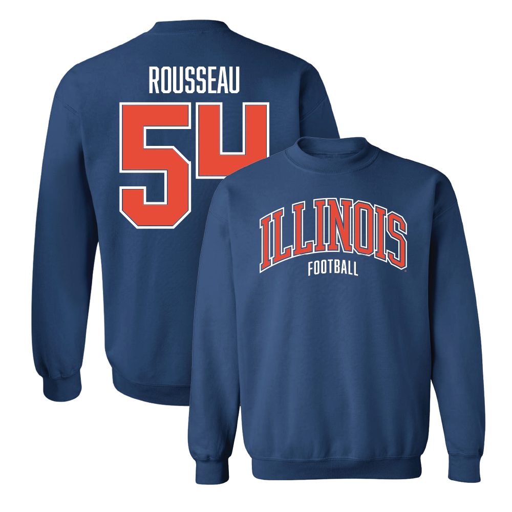 Navy Illinois Football Arch Crew    - Griffin Rousseau