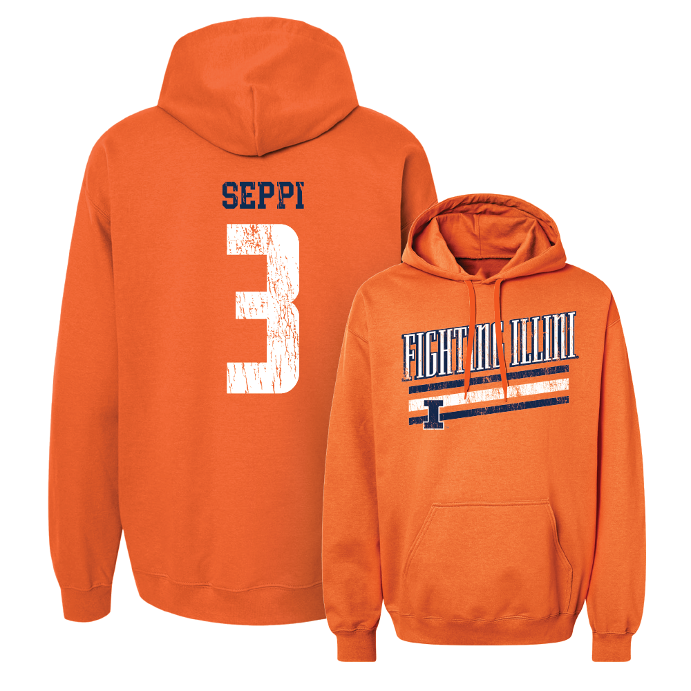 Orange Slant Hoodie  - Lauren Seppi