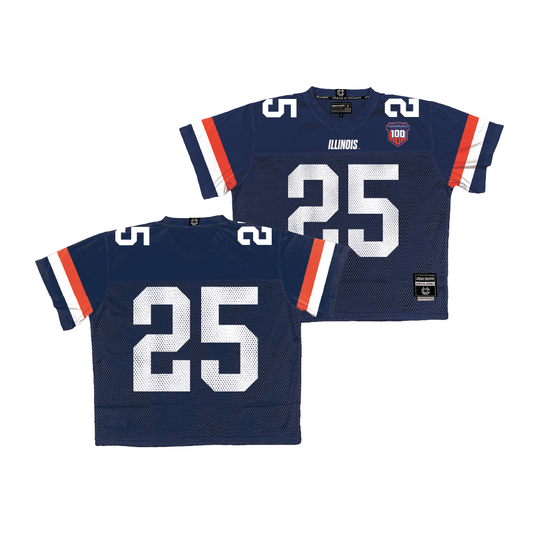 Illinois Throwback Football Jersey   - Des Straughton