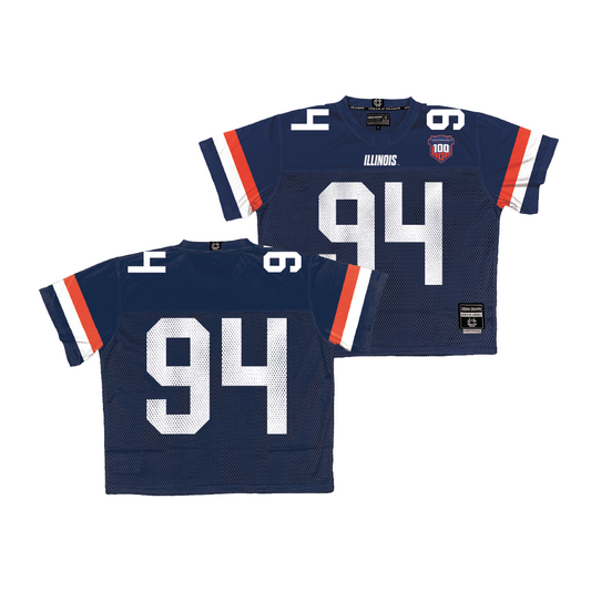 Illinois Throwback Football Jersey   - Carter Hewitt