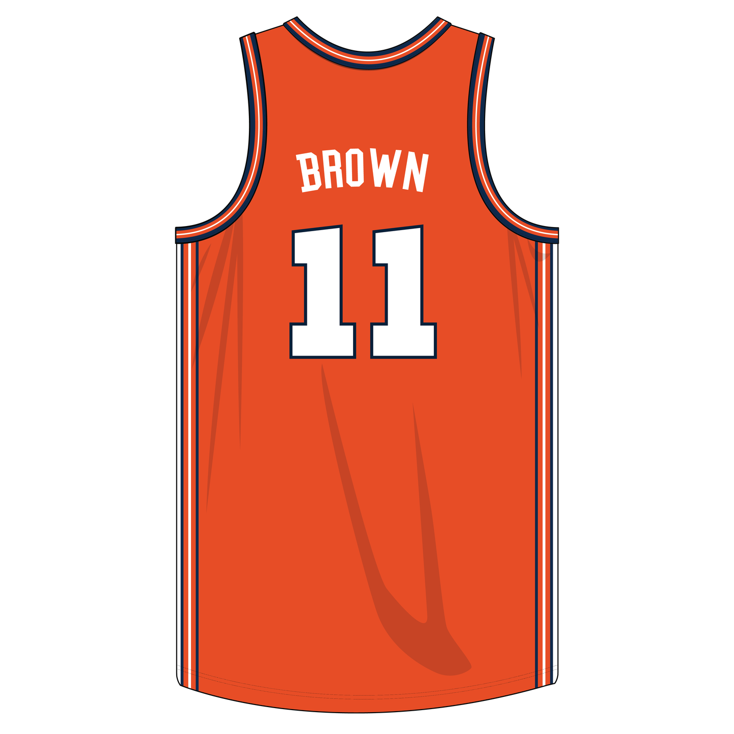 Dee Brown #11 Throwback 2005 Illinois Orange Basketball Jersey