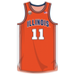 Dee Brown #11 Throwback 2005 Illinois Orange Basketball Jersey