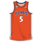 Deron Williams #5 Throwback 2005 Illinois Orange Basketball Jersey