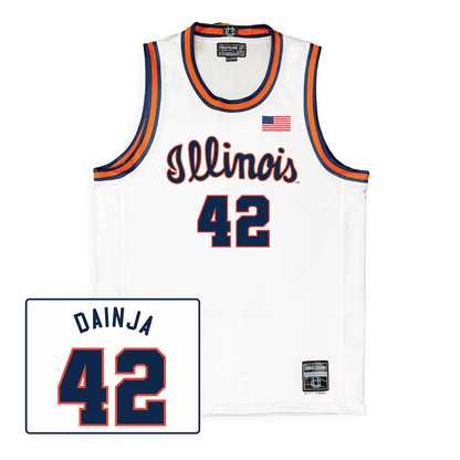 Men's Basketball White Script Jersey