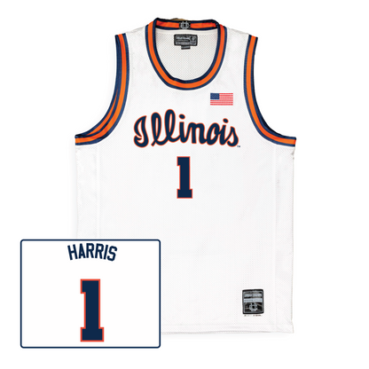 Men's Basketball White Script Jersey