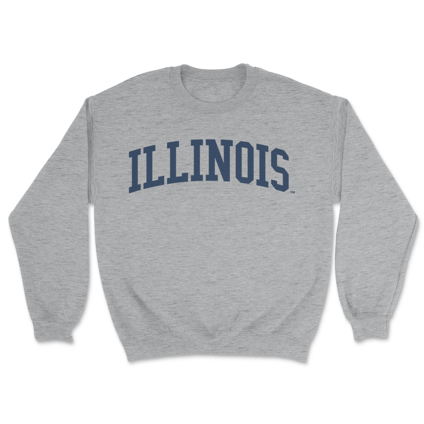 Grey Illinois Crewneck Sweatshirt